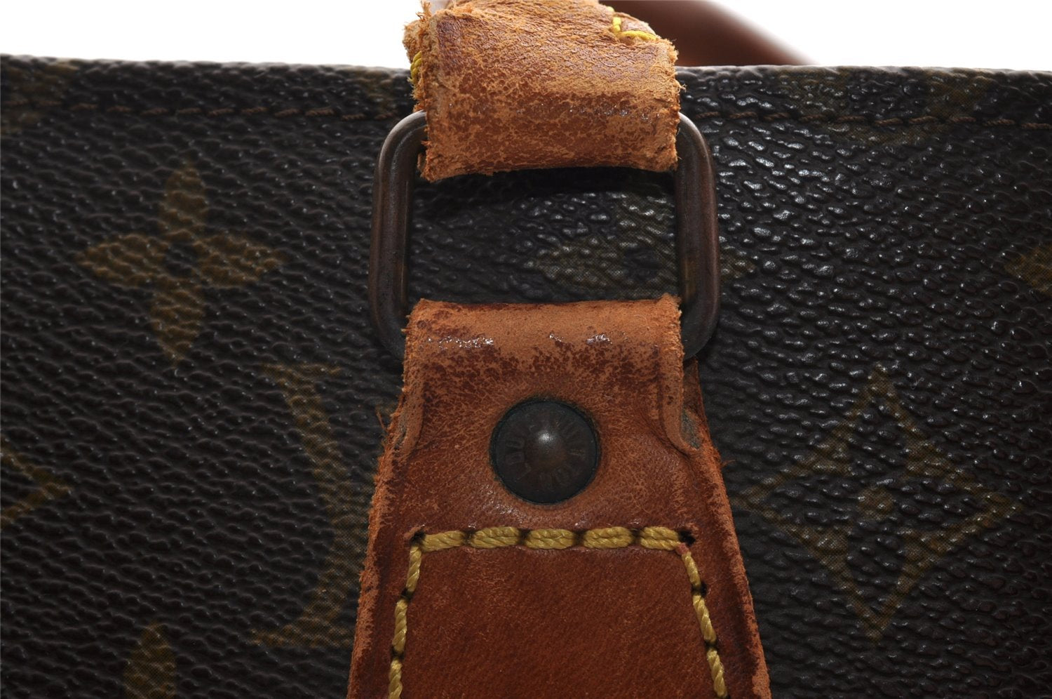 Authentic Louis Vuitton Monogram Sac Plat Hand Tote Bag Old Model LV Junk 6115I