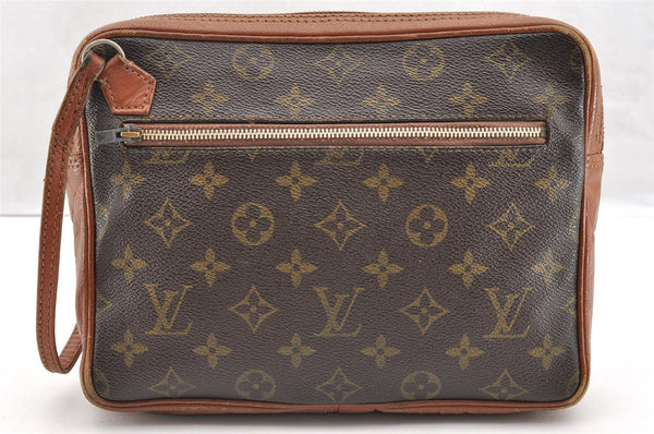 Authentic Louis Vuitton Monogram Pochette Sport Clutch Hand Bag Old Model 6116I