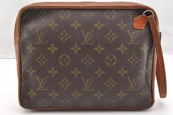 Authentic Louis Vuitton Monogram Pochette Sport Clutch Hand Bag Old Model 6116I