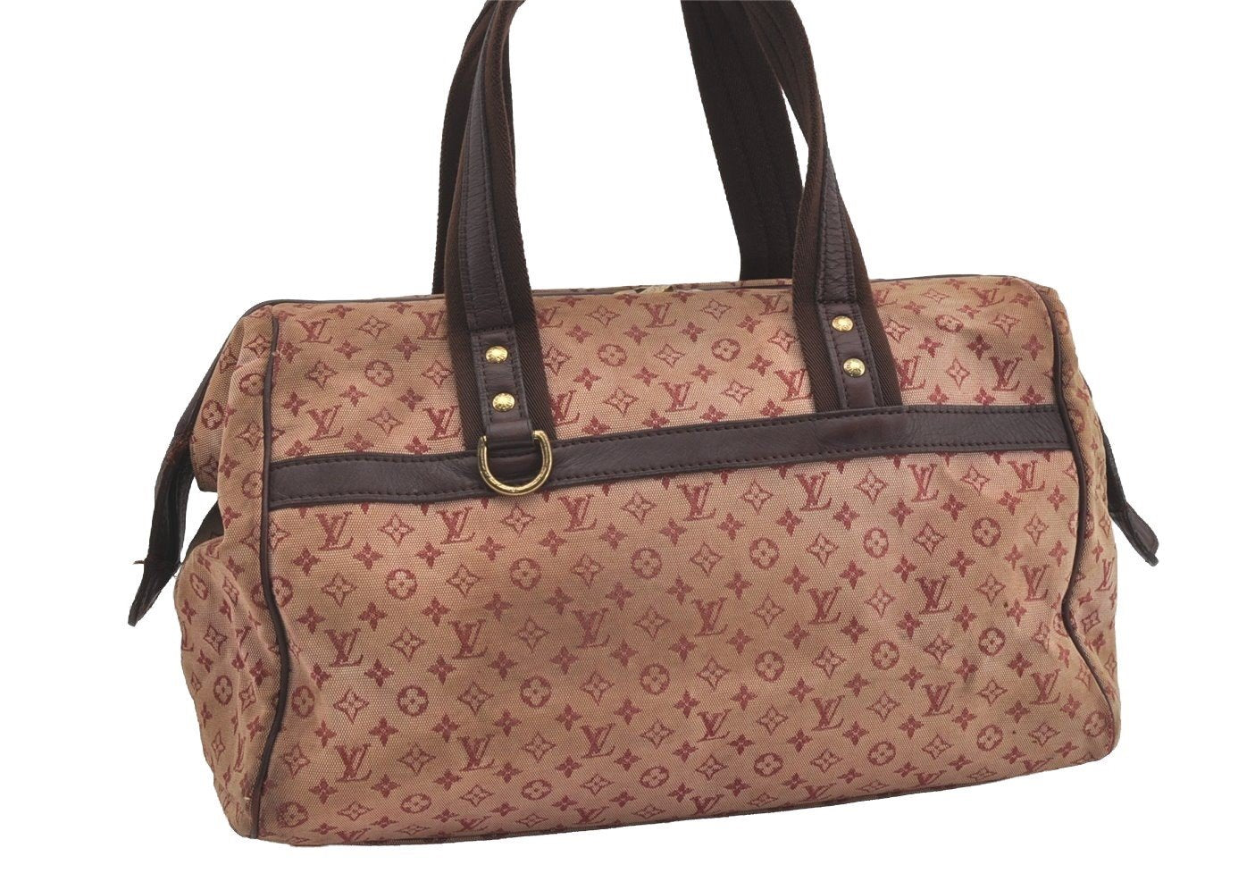 Authentic Louis Vuitton Monogram Mini Josephine GM Hand Bag Pink M92213 LV 6119I