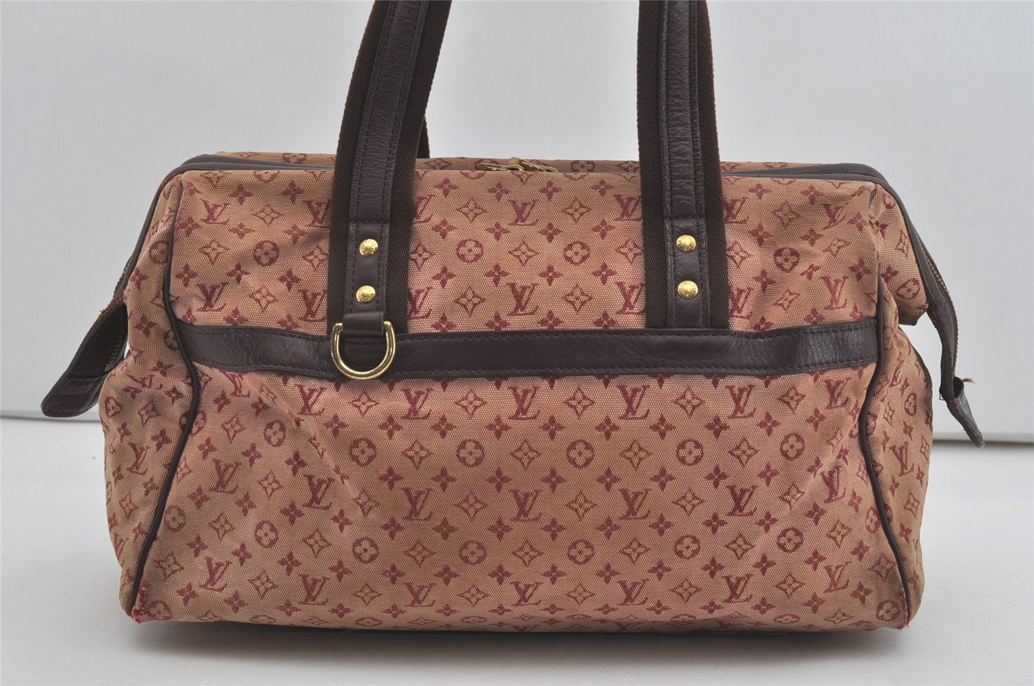 Authentic Louis Vuitton Monogram Mini Josephine GM Hand Bag Pink M92213 LV 6119I