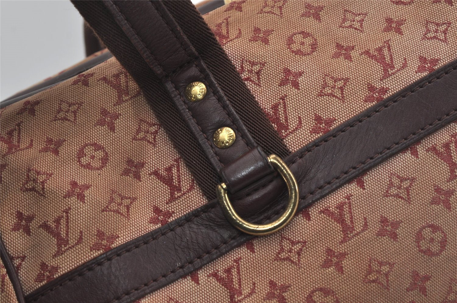 Authentic Louis Vuitton Monogram Mini Josephine GM Hand Bag Pink M92213 LV 6119I