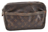 Authentic Louis Vuitton Monogram Compiegne 23 Clutch Hand Bag M51847 Junk 6120I