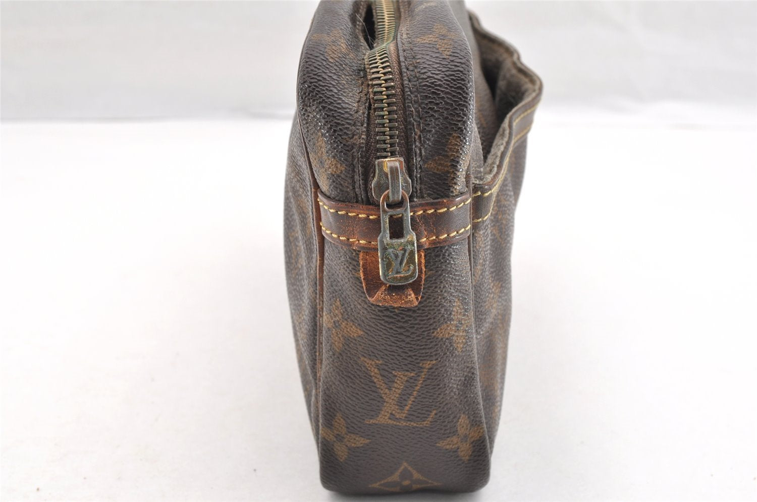 Authentic Louis Vuitton Monogram Compiegne 23 Clutch Hand Bag M51847 Junk 6120I