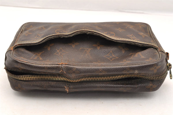 Authentic Louis Vuitton Monogram Compiegne 23 Clutch Hand Bag M51847 Junk 6120I