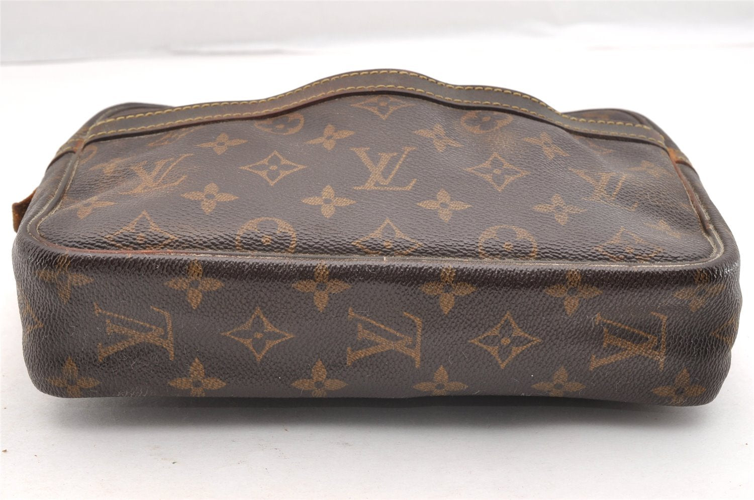 Authentic Louis Vuitton Monogram Compiegne 23 Clutch Hand Bag M51847 Junk 6120I