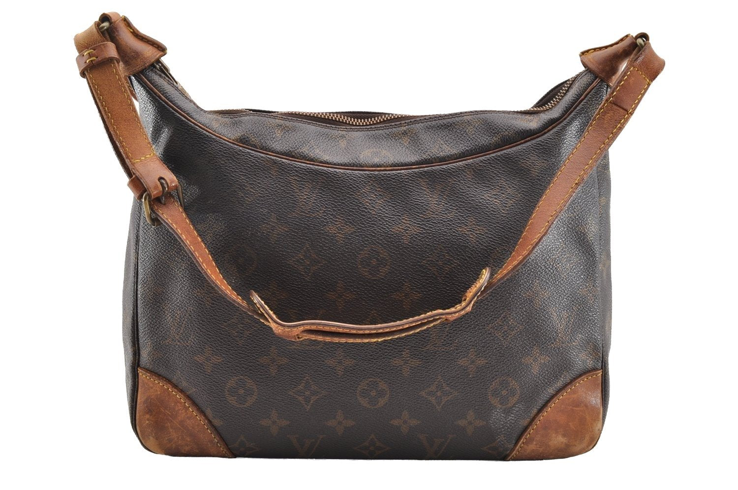 Authentic Louis Vuitton Monogram Boulogne 30 Shoulder Cross Bag M52165 LV 6121I