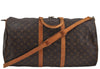 Auth Louis Vuitton Monogram Keepall Bandouliere 55 Boston Bag M41414 LV 6122D