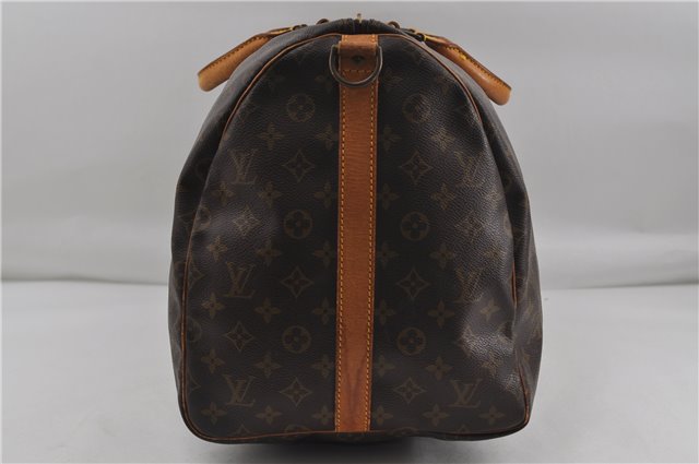 Auth Louis Vuitton Monogram Keepall Bandouliere 55 Boston Bag M41414 LV 6122D