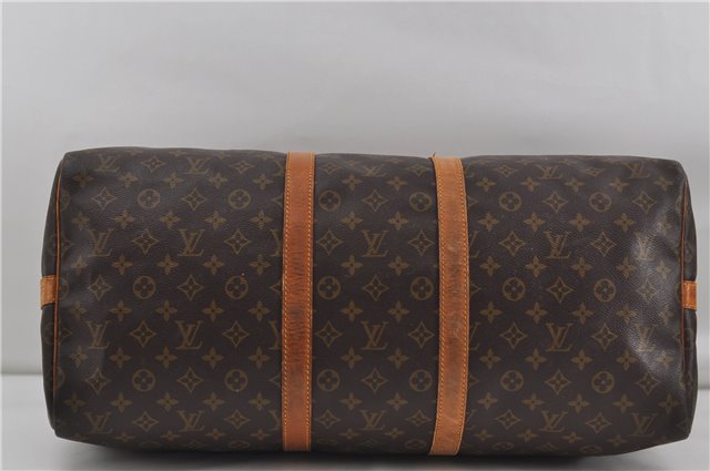 Auth Louis Vuitton Monogram Keepall Bandouliere 55 Boston Bag M41414 LV 6122D