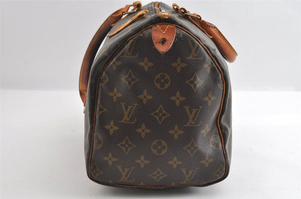 Authentic Louis Vuitton Monogram Speedy 30 Hand Boston Bag M41526 Junk 6123I