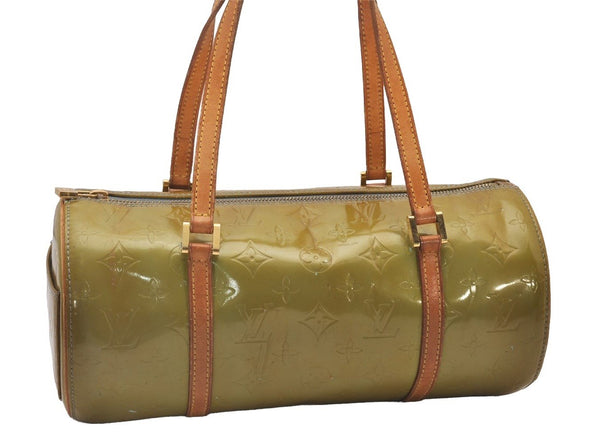 Authentic Louis Vuitton Vernis Bedford Hand Bag Light Green M91007 LV 6124I