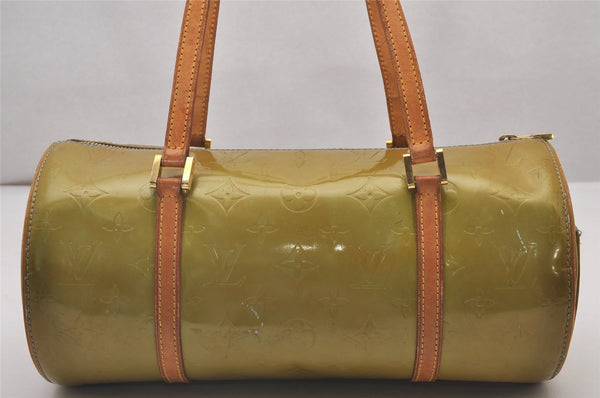 Authentic Louis Vuitton Vernis Bedford Hand Bag Light Green M91007 LV 6124I