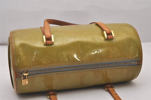 Authentic Louis Vuitton Vernis Bedford Hand Bag Light Green M91007 LV 6124I