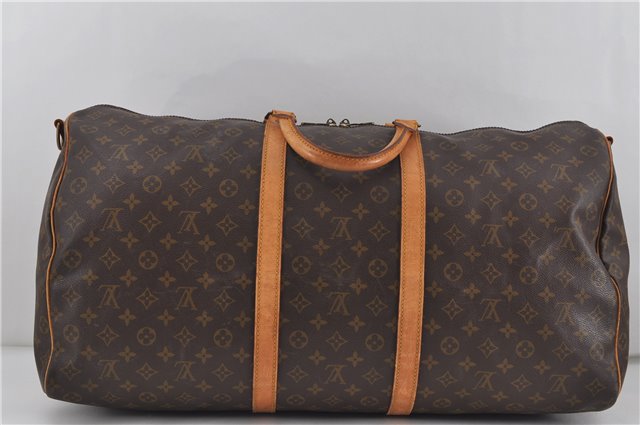 Auth Louis Vuitton Monogram Keepall Bandouliere 60 Boston Bag M41412 LV 6125D