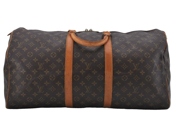 Authentic Louis Vuitton Monogram Keepall 55 Travel Boston Bag M41424 LV 6128D