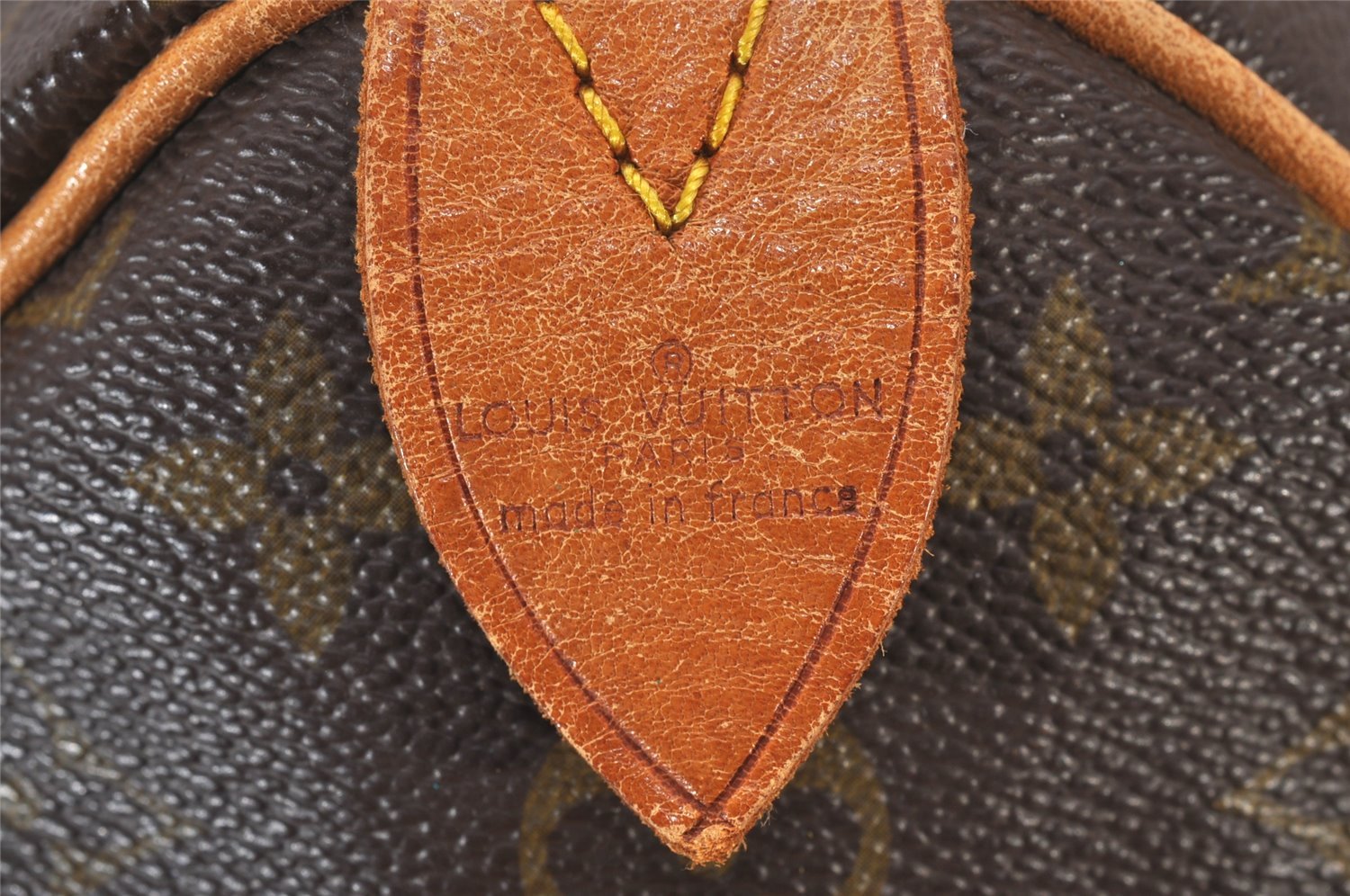 Authentic Louis Vuitton Monogram Speedy 35 Hand Boston Bag M41524 LV 6128I