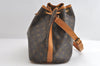 Authentic Louis Vuitton Monogram Petit Noe M42226 Shoulder Drawstring Bag 6129I