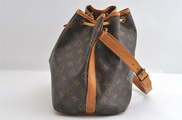 Authentic Louis Vuitton Monogram Petit Noe M42226 Shoulder Drawstring Bag 6129I