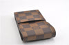 Authentic Louis Vuitton Damier Etui Cigarette Case N63024 LV 6130F