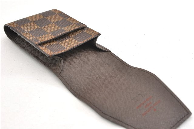 Authentic Louis Vuitton Damier Etui Cigarette Case N63024 LV 6130F