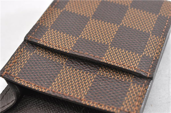 Authentic Louis Vuitton Damier Etui Cigarette Case N63024 LV 6130F