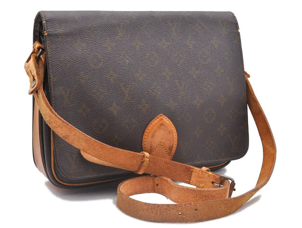 Auth LOUIS VUITTON Monogram Cartouchiere GM Shoulder Cross Bag Old Model 6131B