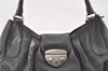 Authentic PRADA Leather Hand Shoulder Bag Purse Gray 6131C