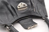 Authentic PRADA Leather Hand Shoulder Bag Purse Gray 6131C