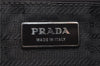 Authentic PRADA Leather Hand Shoulder Bag Purse Gray 6131C