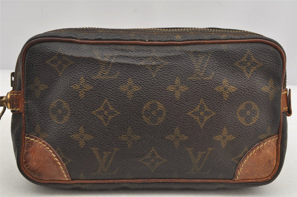 Authentic Louis Vuitton Monogram Marly Dragonne PM M51827 Clutch Hand Bag 6132I