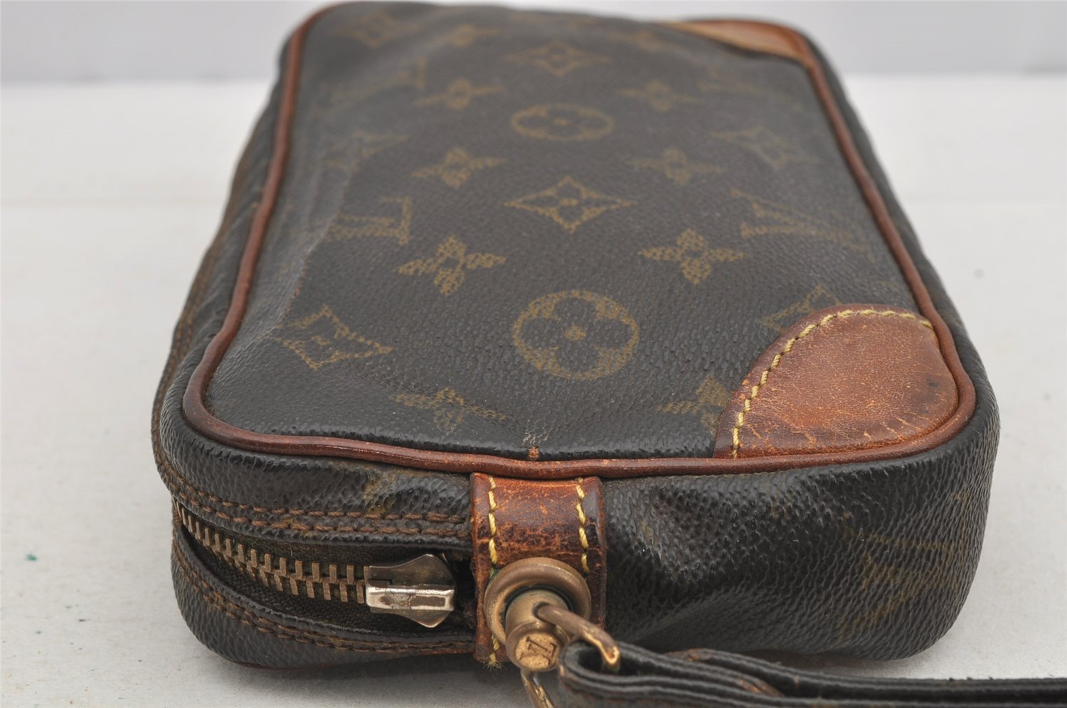 Authentic Louis Vuitton Monogram Marly Dragonne PM M51827 Clutch Hand Bag 6132I