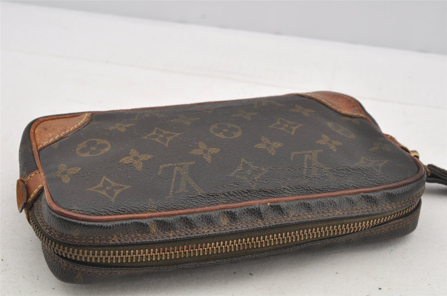 Authentic Louis Vuitton Monogram Marly Dragonne PM M51827 Clutch Hand Bag 6132I