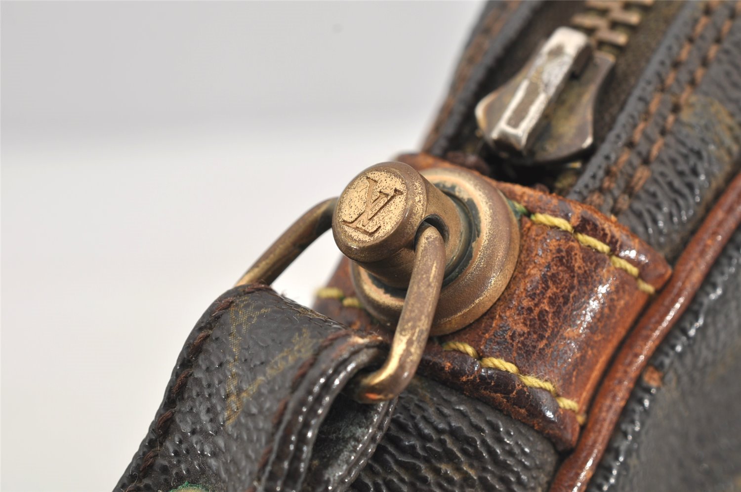 Authentic Louis Vuitton Monogram Marly Dragonne PM M51827 Clutch Hand Bag 6132I