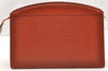 Authentic Louis Vuitton Epi Trousse Crete Clutch Bag Brown M48403 LV 6134I