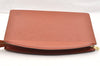 Authentic Louis Vuitton Epi Trousse Crete Clutch Bag Brown M48403 LV 6134I
