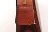 Authentic Louis Vuitton Epi Trousse Crete Clutch Bag Brown M48403 LV 6134I