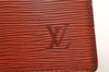 Authentic Louis Vuitton Epi Trousse Crete Clutch Bag Brown M48403 LV 6134I