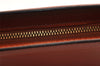 Authentic Louis Vuitton Epi Trousse Crete Clutch Bag Brown M48403 LV 6134I