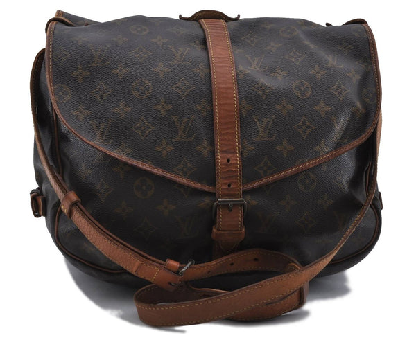 Auth LOUIS VUITTON Monogram Saumur 35 Shoulder Cross Body Bag M42254 LV 6135C