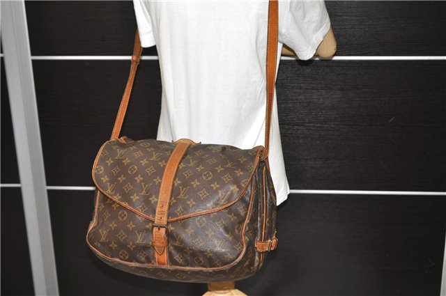 Auth LOUIS VUITTON Monogram Saumur 35 Shoulder Cross Body Bag M42254 LV 6135C