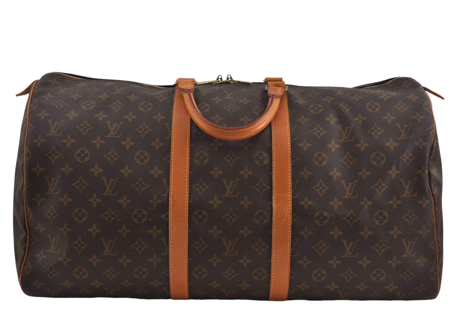 Authentic Louis Vuitton Monogram Keepall 55 Travel Boston Bag M41424 LV 6135D