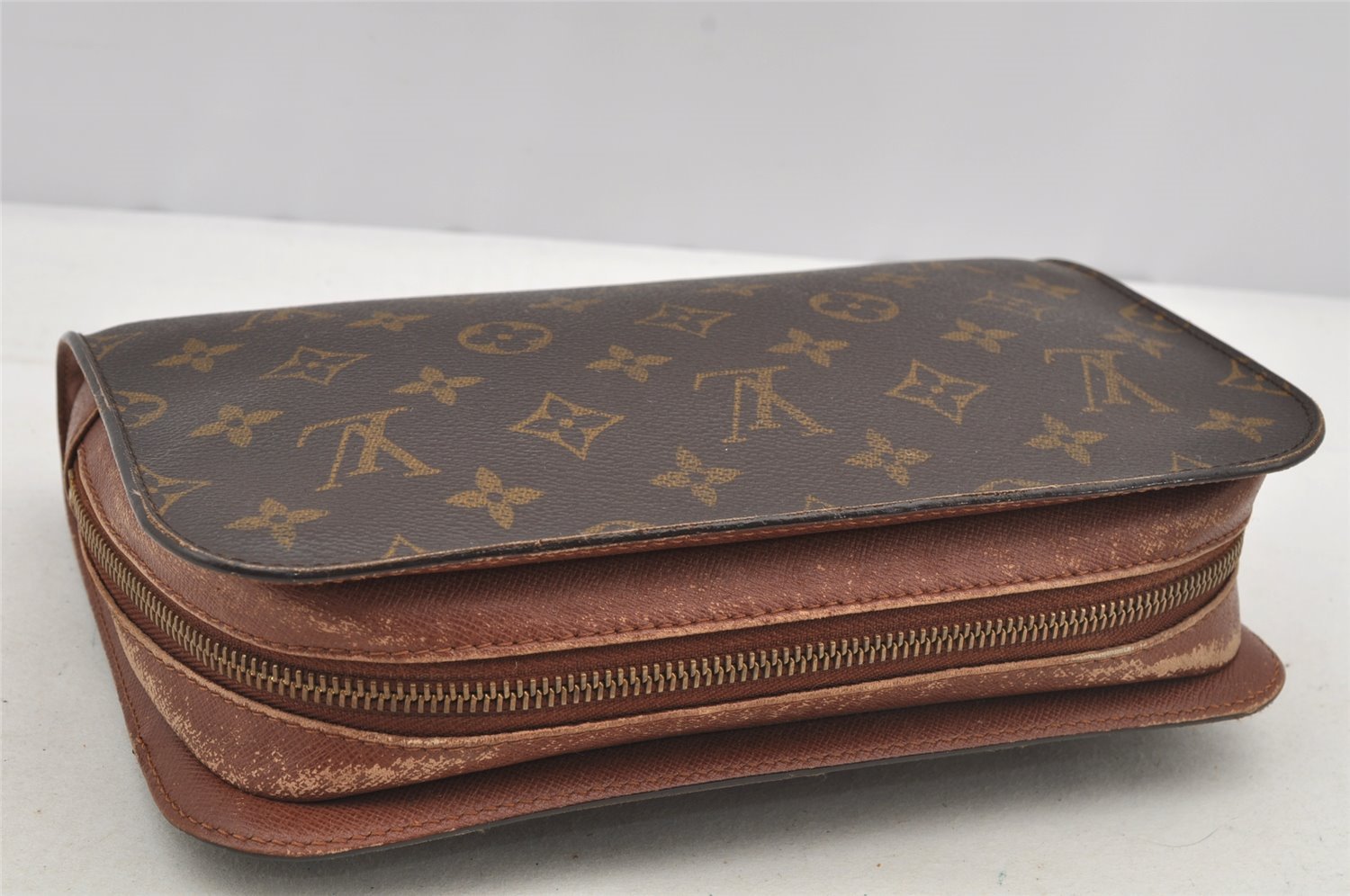 Authentic Louis Vuitton Monogram Orsay Clutch Hand Bag Purse M51790 LV 6135I