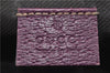 Authentic GUCCI Cosmetic Pouch GG Canvas Leather 29596 Beige Purple 6136C