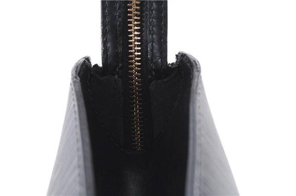 Auth Louis Vuitton Epi Saint Jacques Shopping Shoulder Bag Black M52262 LV 6136E