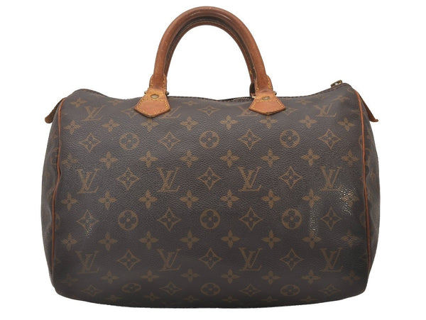 Authentic Louis Vuitton Monogram Speedy 30 Hand Boston Bag M41526 LV Junk 6139I