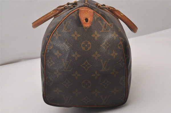 Authentic Louis Vuitton Monogram Speedy 30 Hand Boston Bag M41526 LV Junk 6139I
