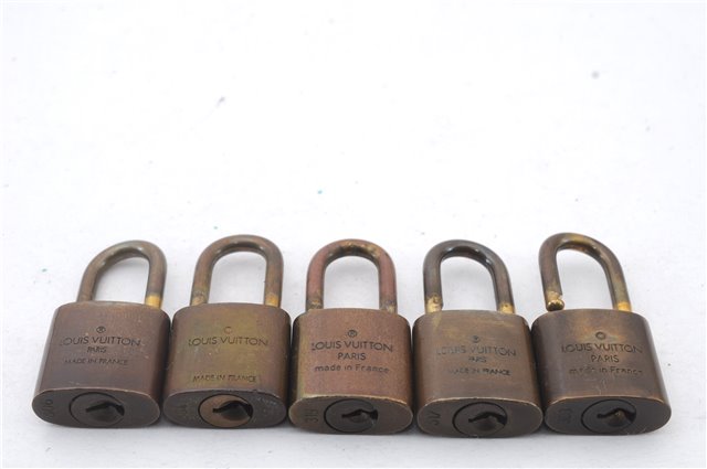 Authentic LOUIS VUITTON Padlock Gold 10Set LV 6140C