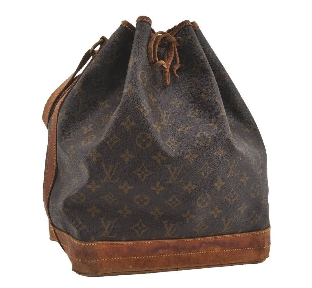 Authentic Louis Vuitton Monogram Noe Shoulder Drawstring Bag M42224 LV 6140I