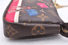 Auth Louis Vuitton Monogram Mini Pochette Accessoires Pouch M62087 LV Box 6141E